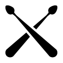 drum sticks glyph Icon