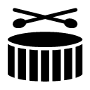 drums sticks glyph Icon
