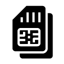 dual simcard glyph Icon
