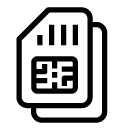 dual simcard line Icon