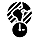 earth clock glyph Icon