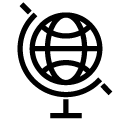 earth globe 2 line Icon