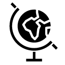 earth globe 3 glyph Icon