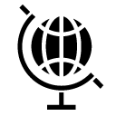 earth globe 4 glyph Icon
