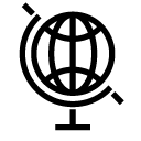 earth globe 4 line Icon