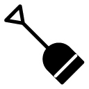 edged shovel glyph Icon