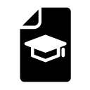 education glyph Icon