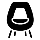 egg chair glyph Icon