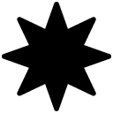 eight point star glyph Icon