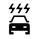 electric car glyph Icon