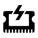 electric chip glyph Icon