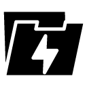 electric folder glyph Icon copy