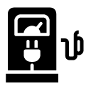 electric fuel glyph Icon