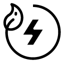 electric leaf glyph Icon