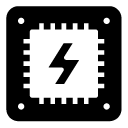 electric microchip glyph Icon