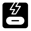 electric plug hole glyph Icon