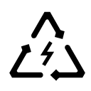 electric recycle glyph Icon