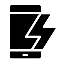 electric smartphone glyph Icon