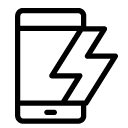 electric smartphone line Icon