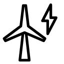 electric windmill line Icon