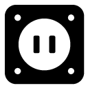 electricity plug glyph Icon