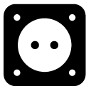 electricity socket glyph Icon
