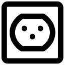 electricity socket_1 line icon