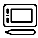 electronic drawing line Icon