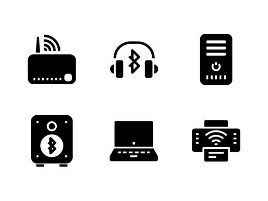 electronic-gadget-and-hardware-glyph-icons