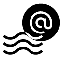 email postage glyph Icon