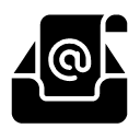 email tray glyph Icon