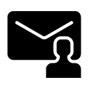envelope user glyph Icon