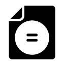 equal file glyph Icon