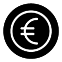 euro coin glyph Icon
