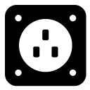 european electricity plug glyph Icon