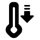 fall temperature glyph Icon