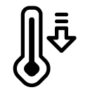 fall temperature line Icon