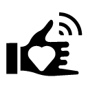 favourite hand gesture glyph Icon
