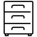 filing cabinett solid icon