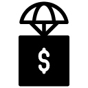 finance airdrop glyph Icon