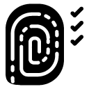 fingerprint checks glyph Icon