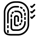 fingerprint checks line Icon