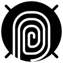 fingerprint finder glyph Icon