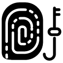 fingerprint key glyph Icon