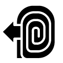 fingerprint log out glyph Icon