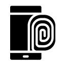fingerprint smartphone glyph Icon