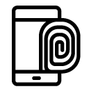 fingerprint smartphone line Icon