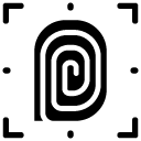 fingerprint track glyph Icon