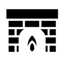 fireplace glyph Icon