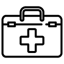 first aid box line icon